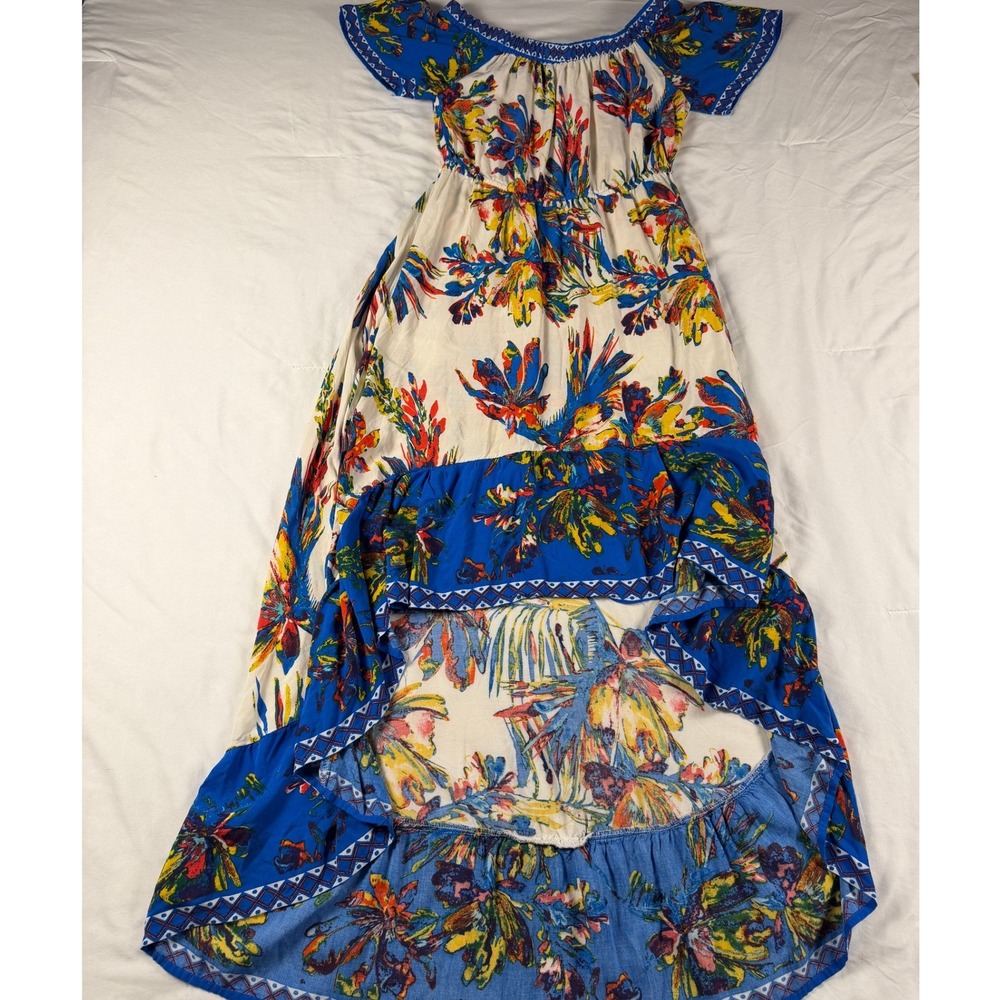 Flying Tomato Floral Off Shoulder Maxi DressSz Small Boho Ruffle sleeve